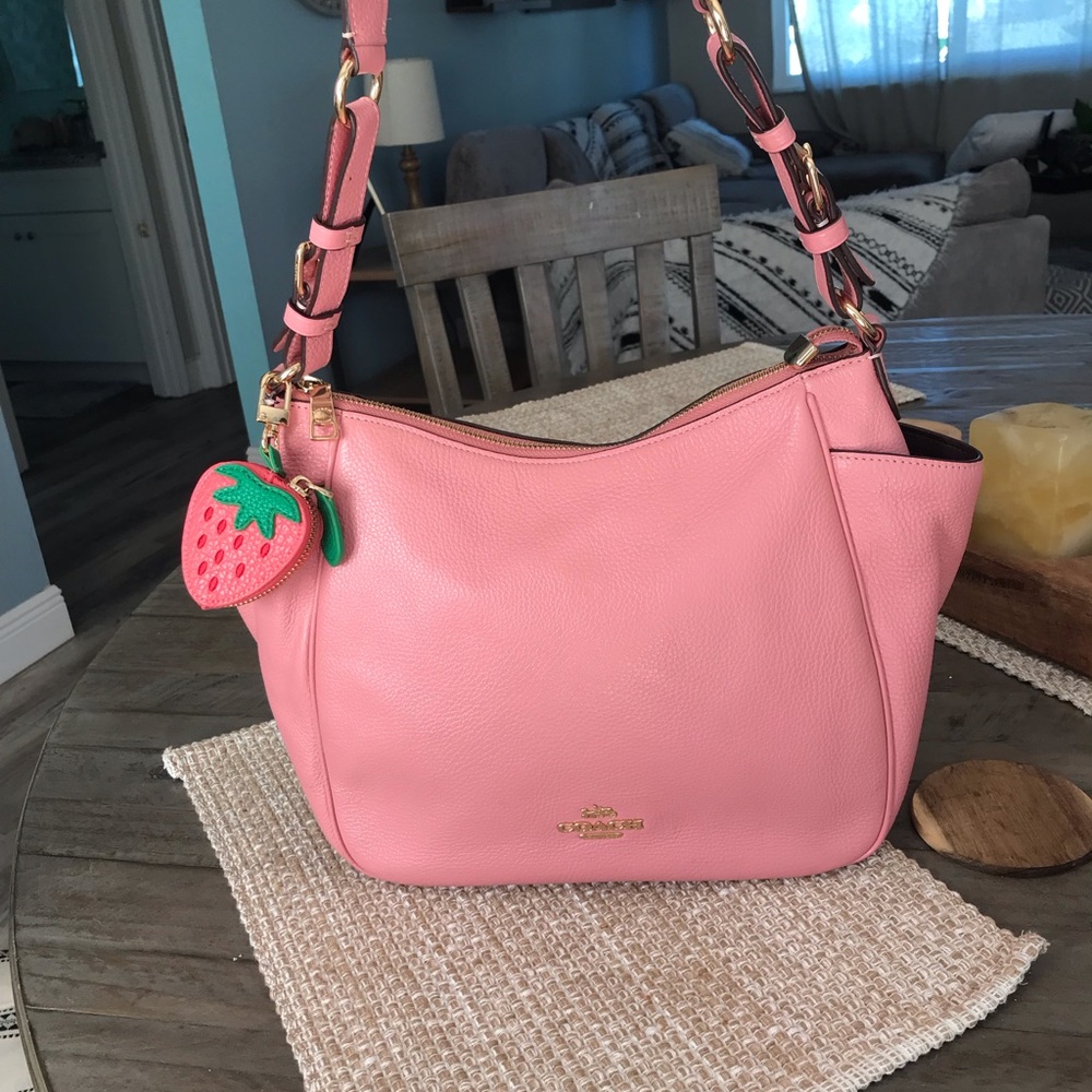 Coach Pink Leather Shoulder Bag
